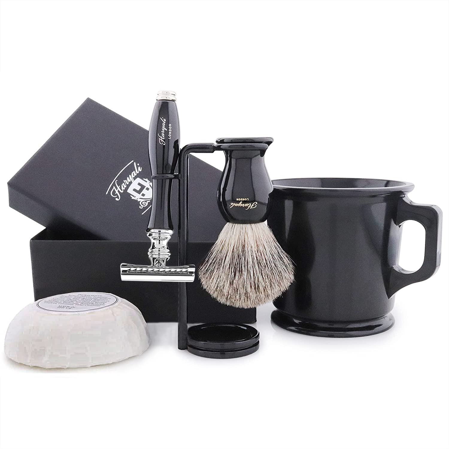 Amazon.com: Old School Complete Shaving Kit with Brush Mug DE